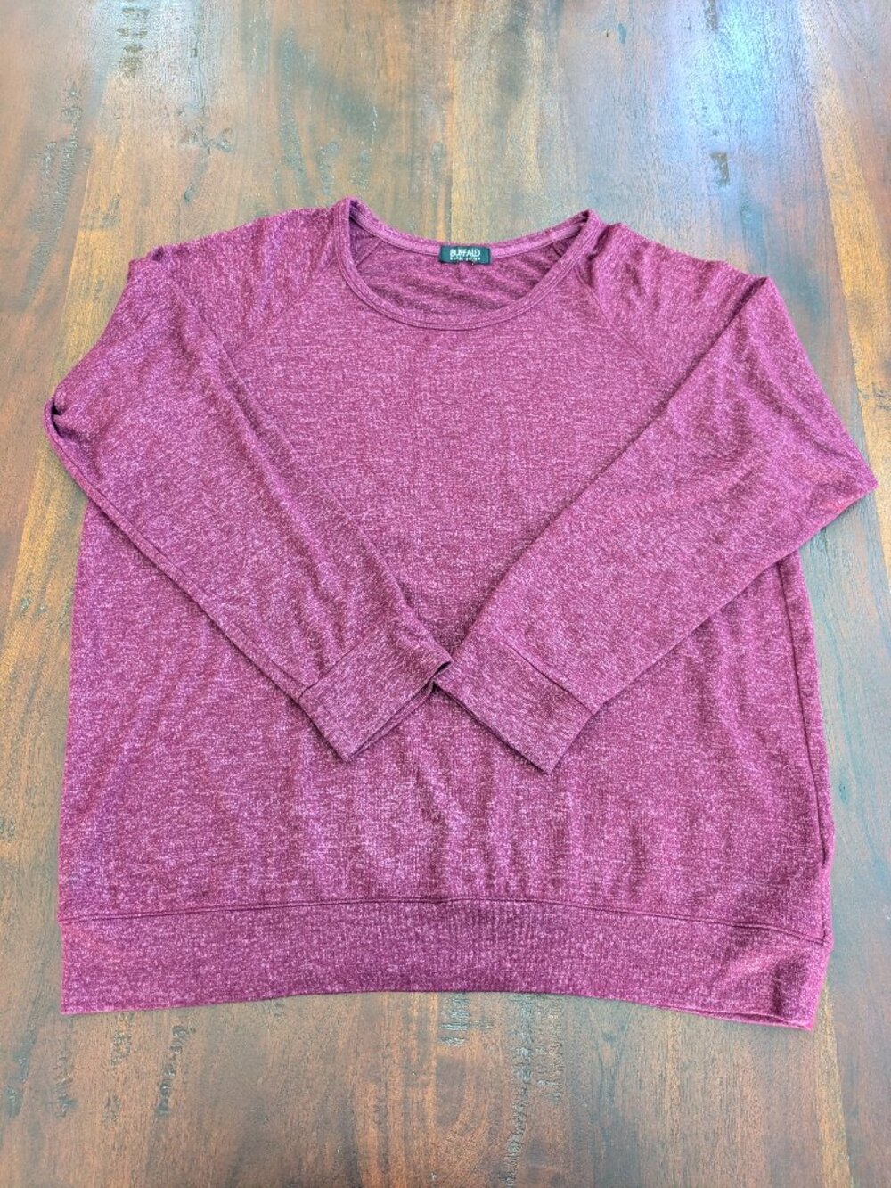 Buffalo David Bitton Heather Maroon Lightweight Pullover Sweater - XL